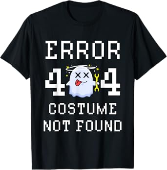 Error 404 Costume Not Found Gamer Halloween T-Shirt