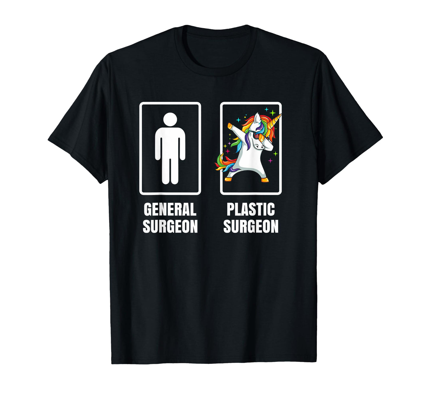 Dabbing Unicorn Plastic Surgeon Surgery Doctor Physician T-Shirt