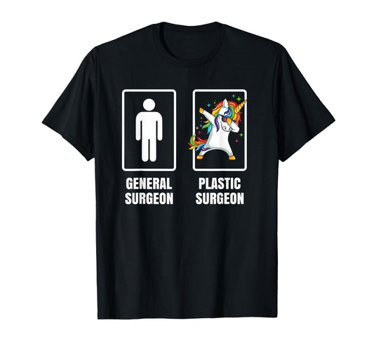 Dabbing Unicorn Plastic Surgeon Surgery Doctor Physician T-Shirt