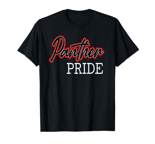 Panther Pride Red Black Panthers School Spirit Mascot Paw T-Shirt