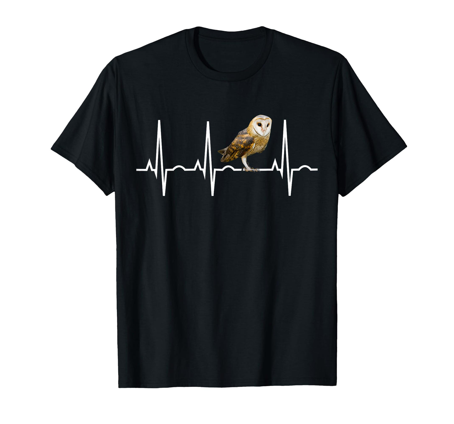 Barn Owl Shirt - Bird of Prey Heartbeat Tee for Birders T-Shirt