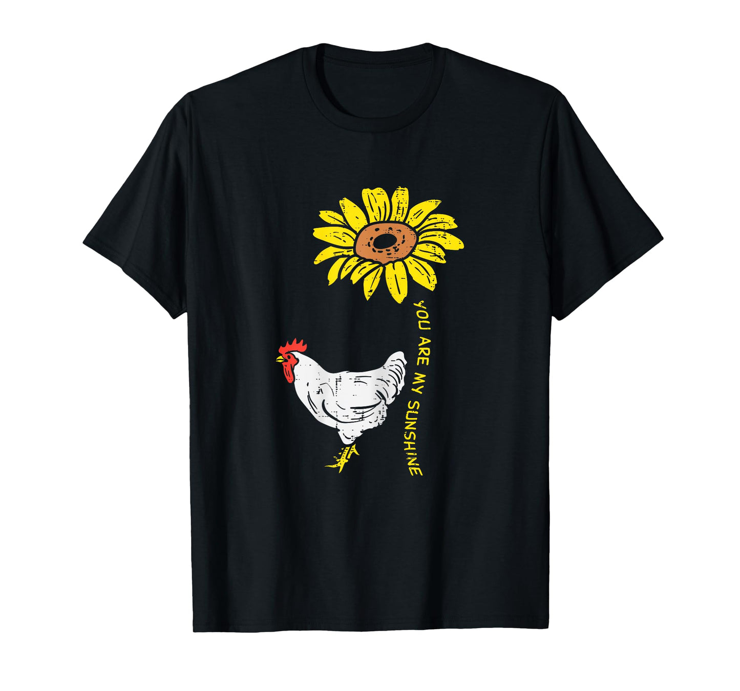 Sunshine Sunflower Chicken Farm Animal Farming Farmer Gift T-Shirt