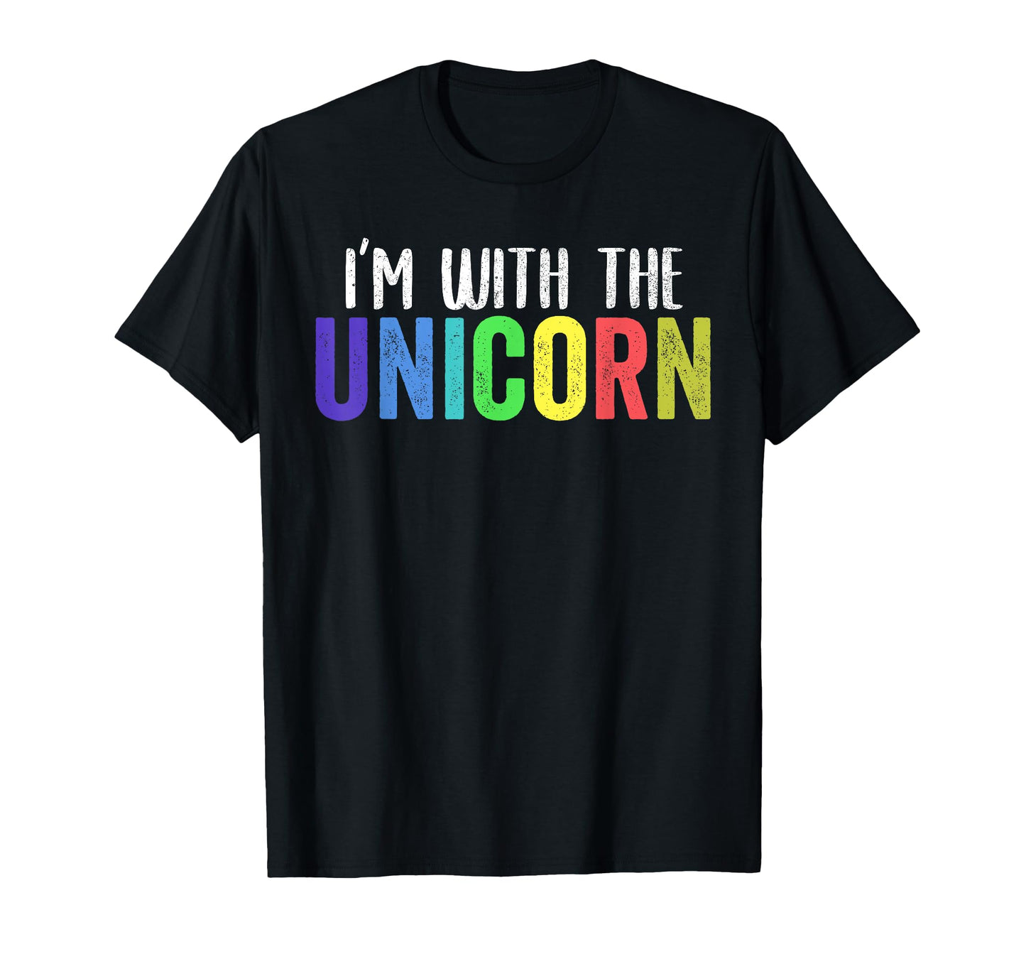 Halloween Costume for Parents Daughter I'm With The Unicorn T-Shirt