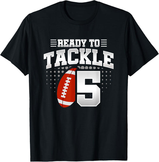 5th Birthday - Football Birthday Party - 5th Birthday T-Shirt