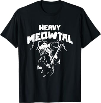 Heavy Meowtal - Cat Lover Gifts - Heavy Metal Music Gift T-Shirt