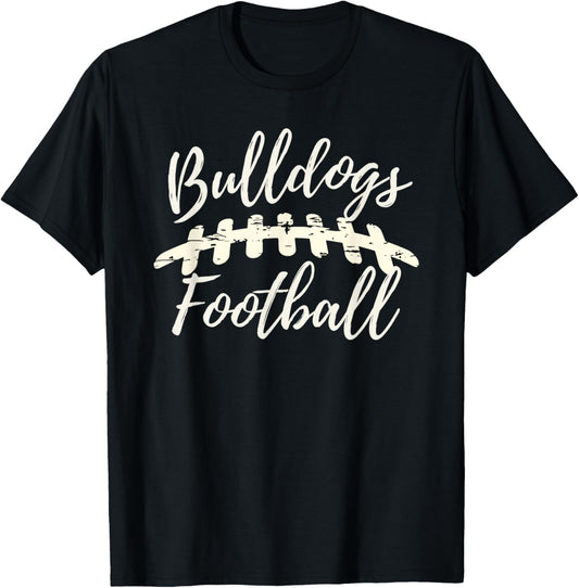 Bulldogs Football School Spirit Team Mascot Game Day Night T-Shirt