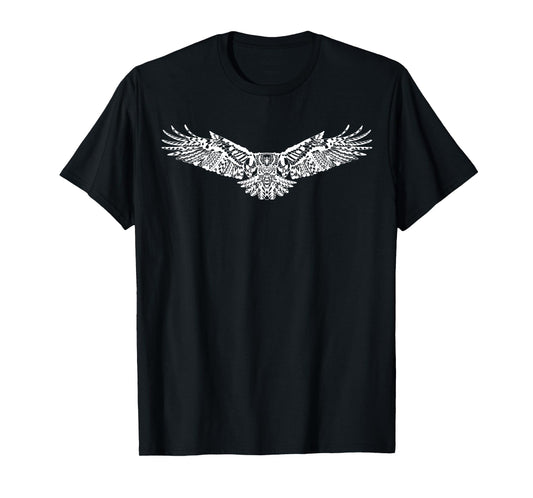 Indigenous Tribal Flying Eagle Design Thunderbird T-Shirt