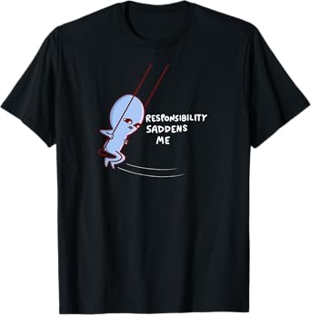Threadless Nathan W. Pyle Responsibility Saddens Me Graphic T-Shirt