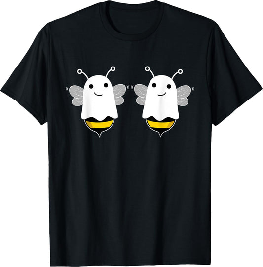 Cute Ghost Bees Funny Couples Halloween Costume For Women's T-Shirt