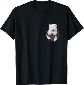Dog Lovers Gifts Samoyed In Pocket Funny Dog Face T-Shirt