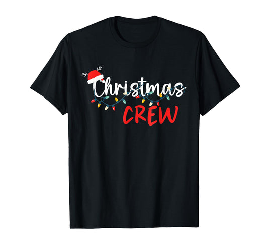 Christmas Crew Xmas Lights Family Matching Pajamas Holiday T-Shirt