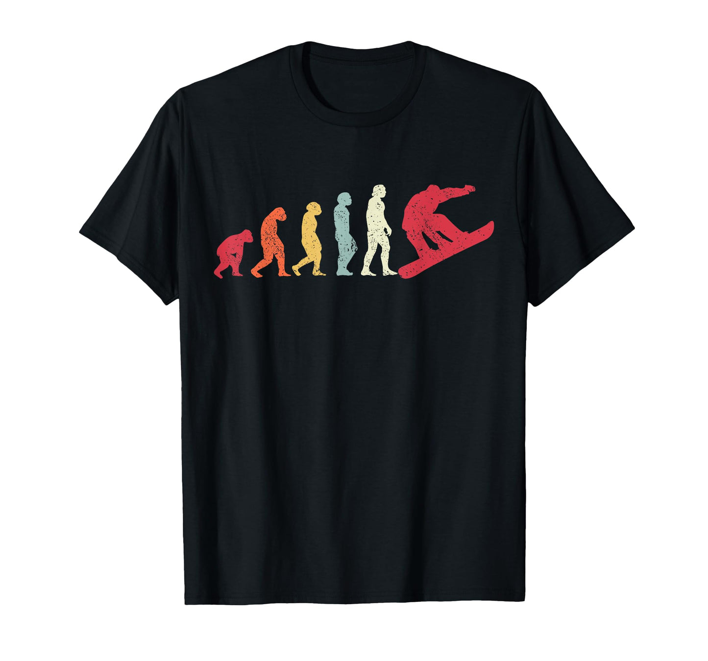 Snowboard Evolution Of Man Boarder Monkey Ape To Snowboarder T-Shirt