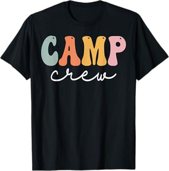 Camp Crew Retro Groovy Vintage Happy First Day Of School T-Shirt