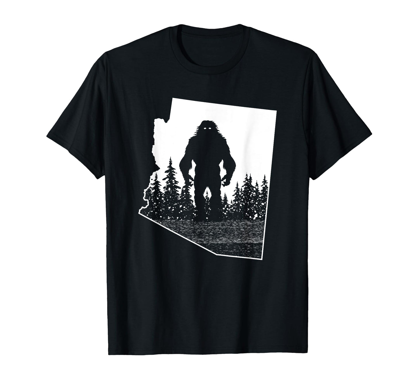 Arizona Bigfoot Nature State Pride Cool Sasquatch Silhouette T-Shirt