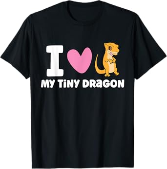 I Love My Tiny Dragon Reptile Pet Crested Gecko T-Shirt