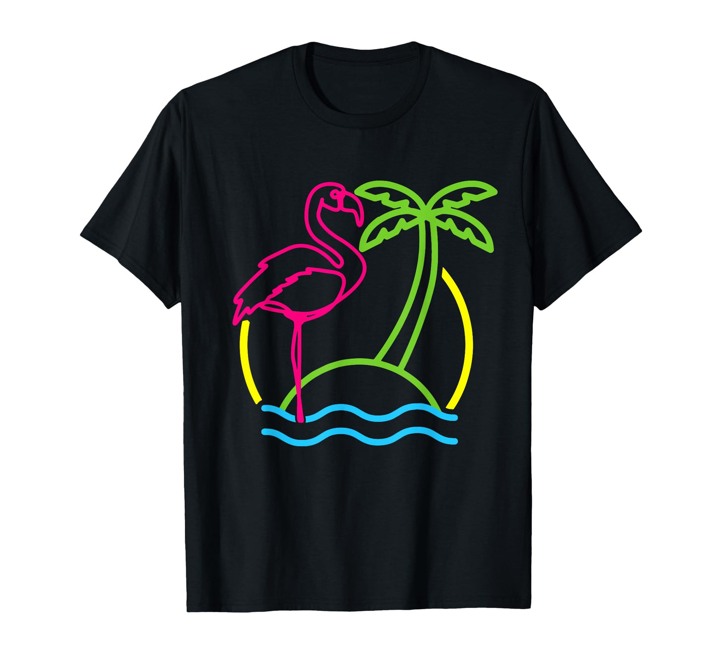 Flamingo Retro 80s Beach Vintage Party Miami Flamingo Lover T-Shirt for Men Women Girls Kids