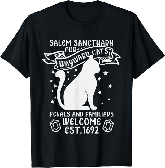 Witch Salem Sanctuary For Wayward Black Cats 1692 T-Shirt