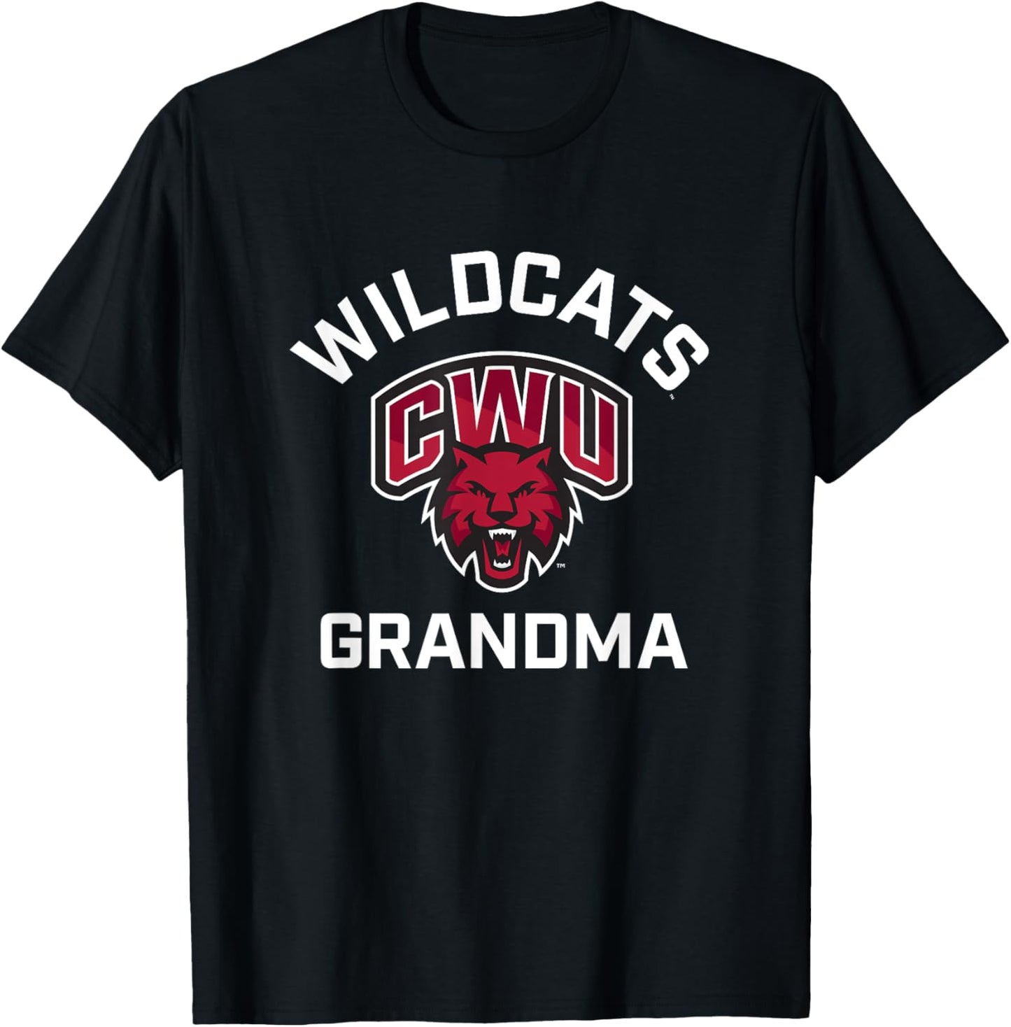 Central Washington University Wildcats Arched Grandma T-Shirt
