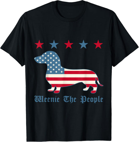 Weenie the People Patriotic Dachshund 4th of July T-shirt