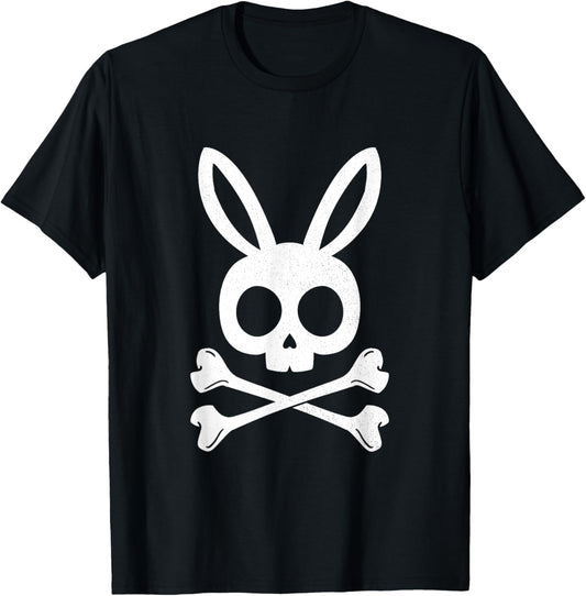 Funny Easter Pirate Jolly Roger Bunny Skull Rabbit Kids Boys T-Shirt