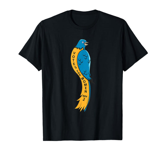 Votes For Women Suffrage Blue Bird 100 Years Feminist T-Shirt