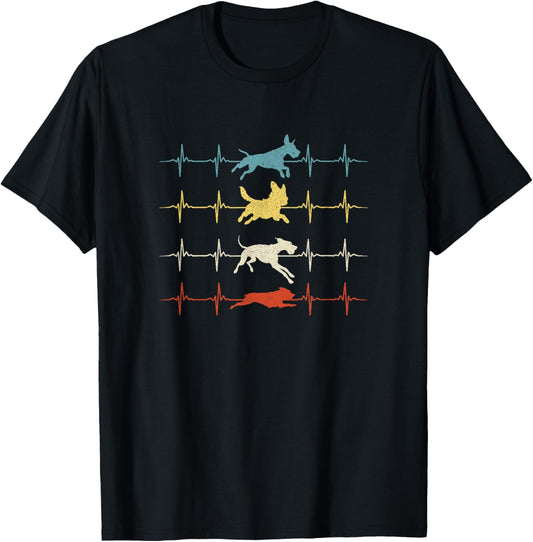 Flyball Dog Sport Flyball Heartbeat T-Shirt