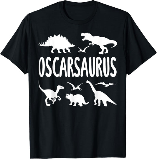 Dinosaur T Rex Dino Oscar Oscarsaurus Boys Name T-Shirt