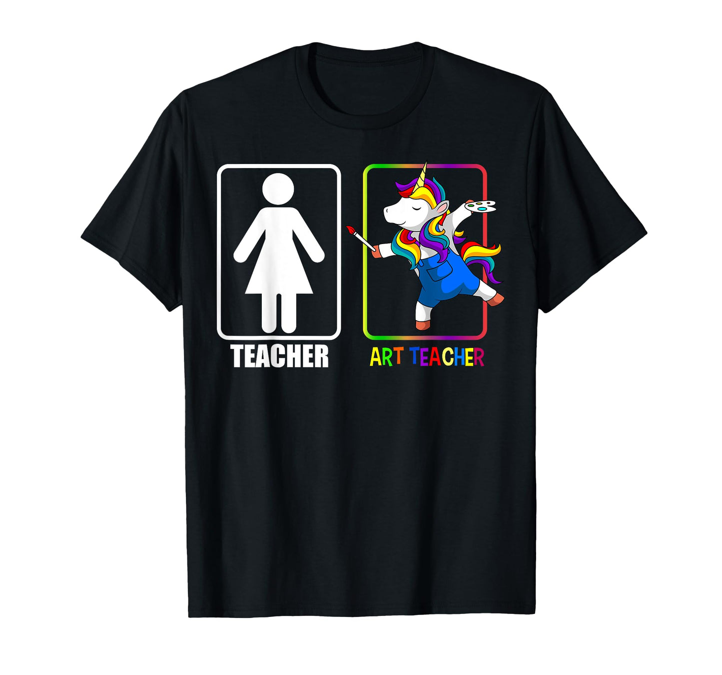 Art Teacher Unicorn Lover Visual Arts Painting Drawing T-Shirt