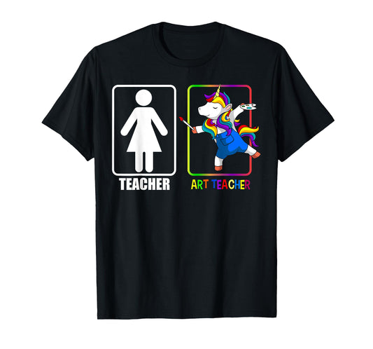 Art Teacher Unicorn Lover Visual Arts Painting Drawing T-Shirt
