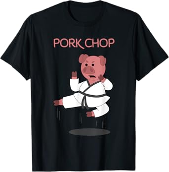 Pork Chop - Funny Pig Karate Pun T-Shirt T-Shirt