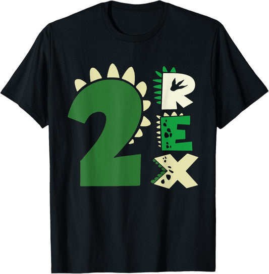 Two Rex Birthday 2nd Dinosaur Birthday Dino Birthday Boy T-Shirt