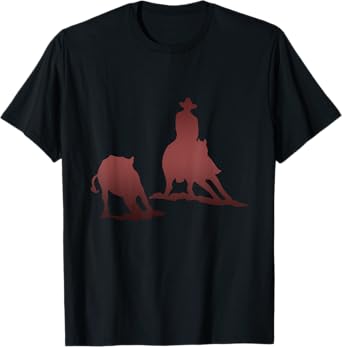 Cutting Horse and Rider Cutting Cattle T-Shirt