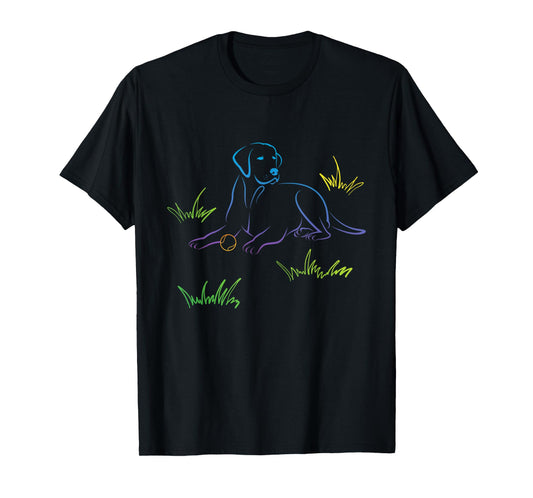 Labrador Retriever Catching Ball - Dog Owner Puppy Pup Lover T-Shirt for Men Women Kids