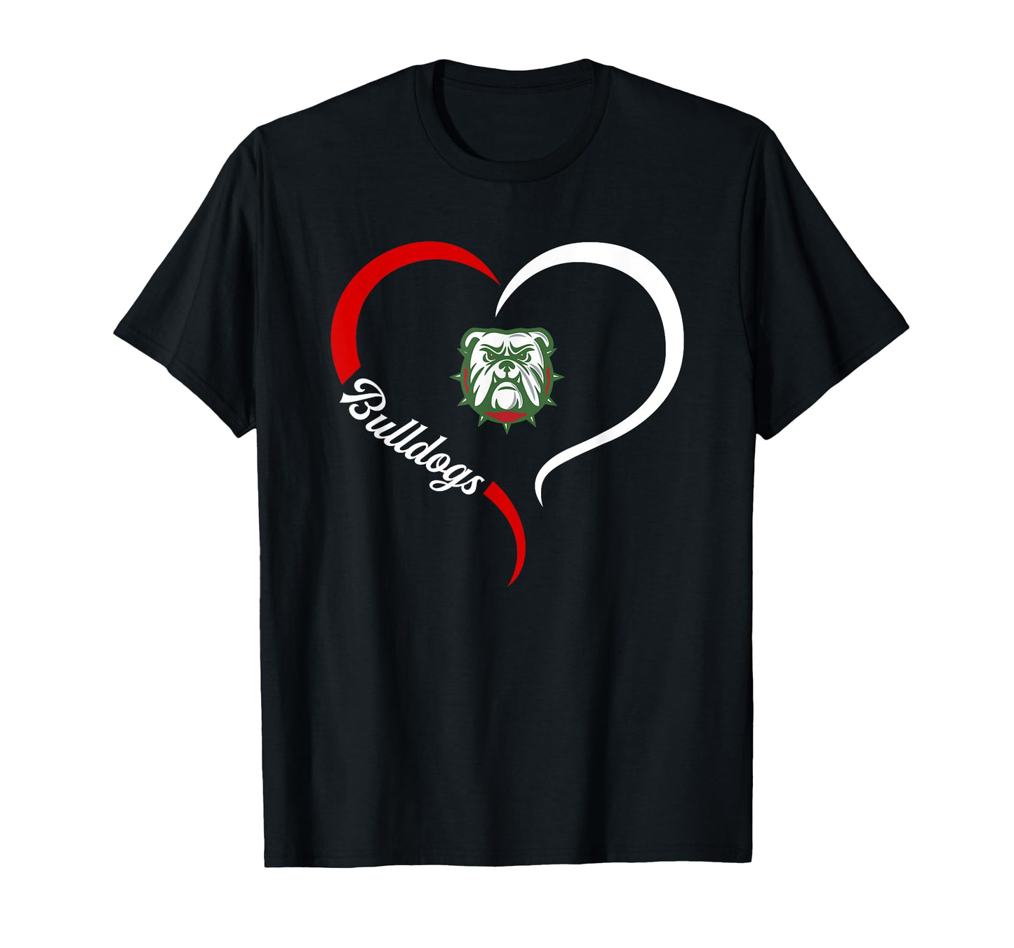 North Gwinnett Bulldogs Logo Half Heart Slogan HS T-Shirt