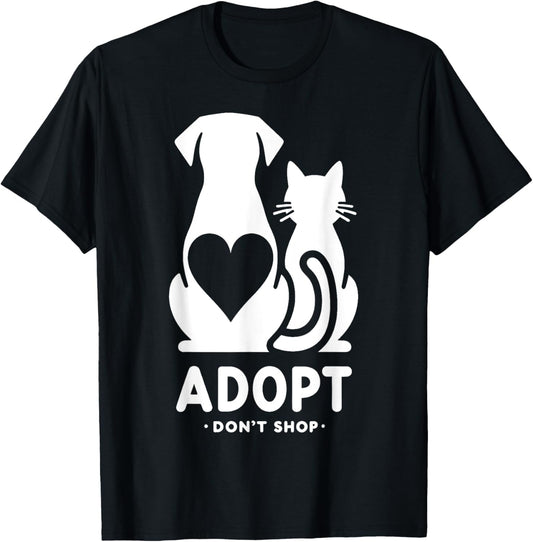 Save a Pet Adopt Don't Shop Cat and Dog Pet Adoption Animals T-Shirt