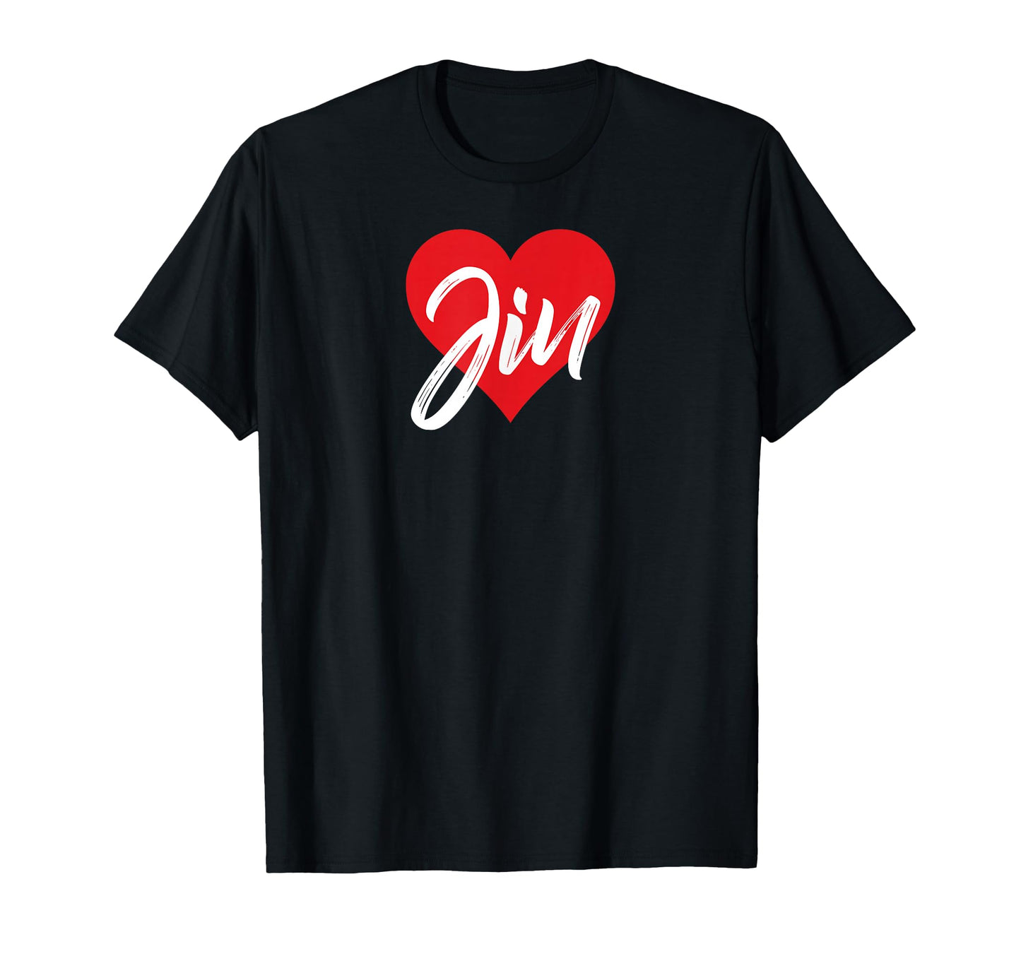 I Love Jin First Name Tshirt I Heart Named T-Shirt