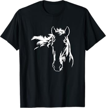 Majestic Horse Head Silhouette Art Equestrian Lovers T-Shirt