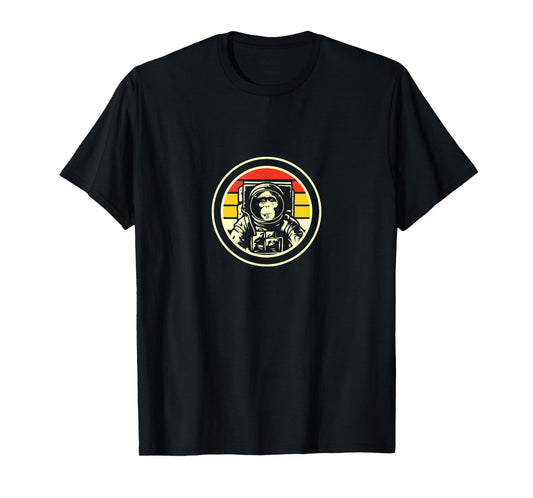 Retro Astronaut Space Monkey T-Shirt