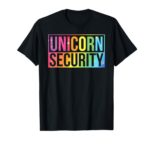 Halloween Mom Dad Daughter Unicorn Security Birthday Party T-Shirt