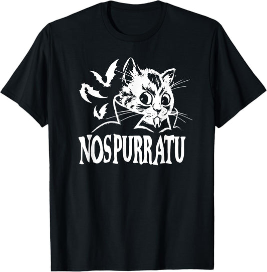 Nos-purr-atu Vampire Kitty Cat Lover for Goth Horror Fan T-Shirt