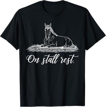 On Stall Rest Equestrian Horse Riding Rodeo Rider minimalist T-Shirt