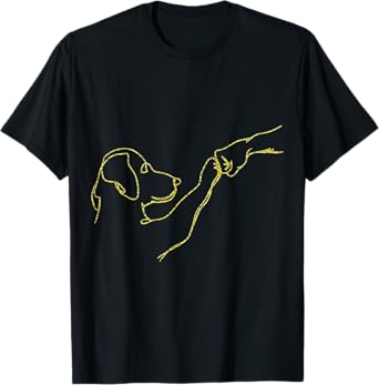Dog And People Punch Hand Dog Friendship Fist Bump Dog's Paw T-Shirt
