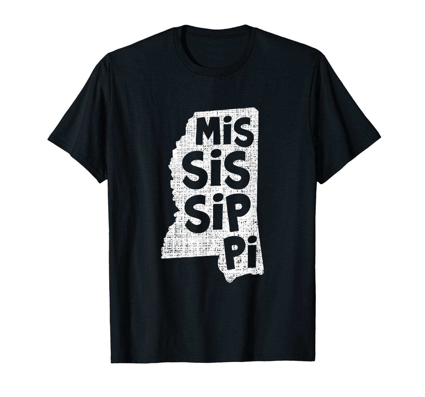 Mississippi State Lines Map Souvenir Gift T-Shirt