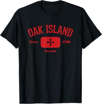 Oak Island Knights Templar Cross Design Gift T-Shirt - Red T-Shirt