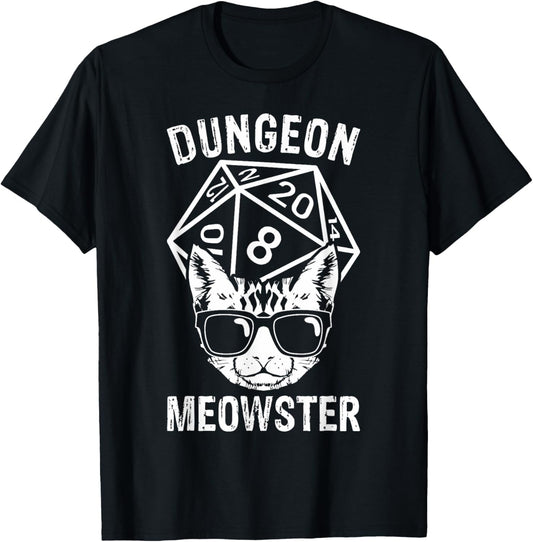 "Dungeon Meowster" Funny Cat Game Lover T-Shirt