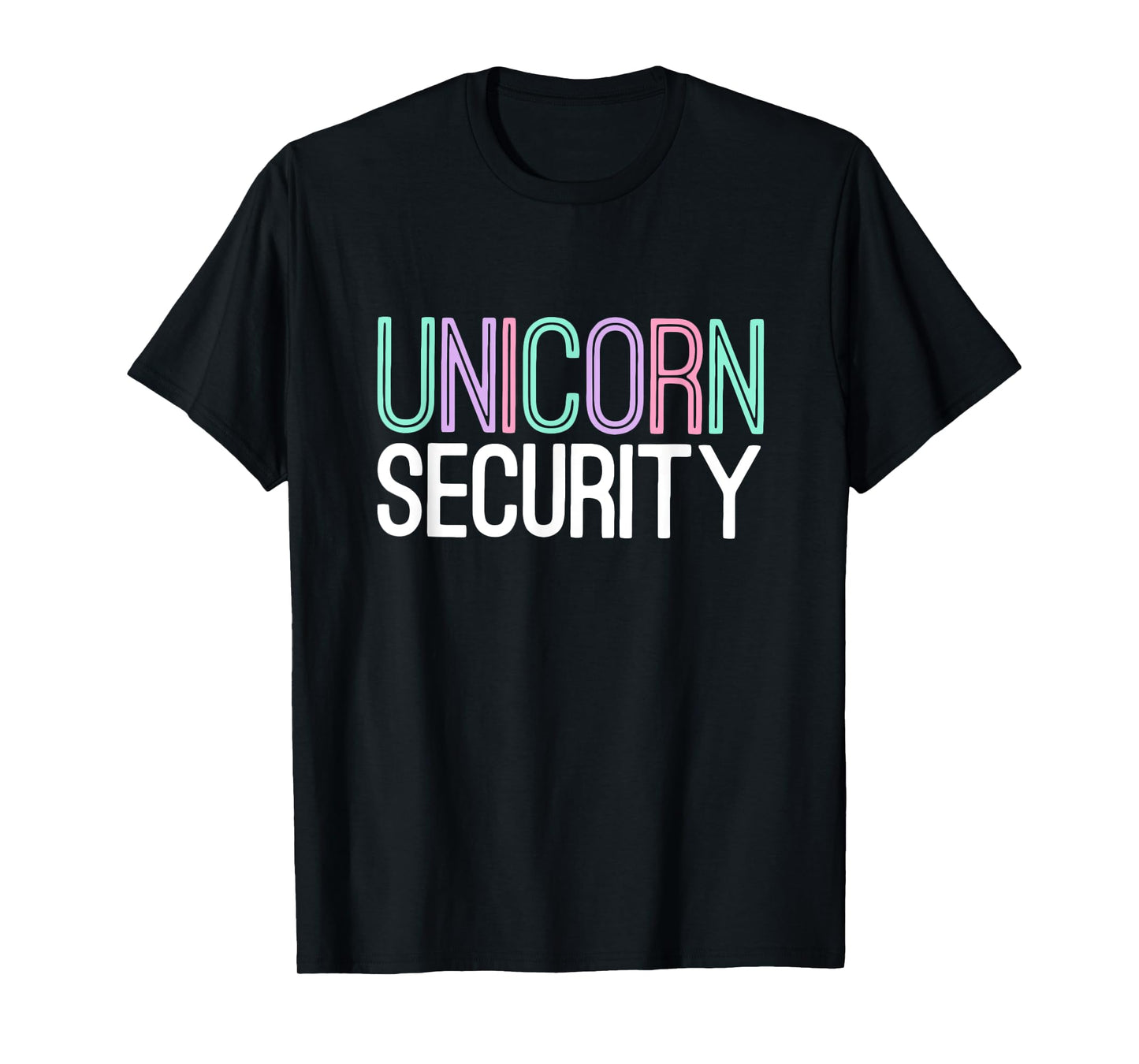 Unicorn Security Dad Mom Sis Brother Halloween Costume Gift T-Shirt