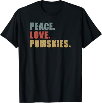 Peace Love Pomskies ADG094b T-Shirt