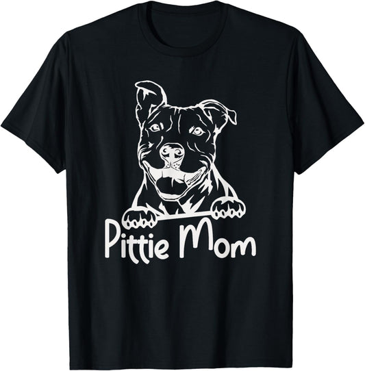 Pittie Mom Pitbull Dog Owner Mother Pitbull Lover Women T-Shirt