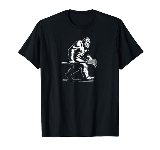 Sasquatch Lax Bigfoot Lacrosse Stick Vintage 80s T-Shirt
