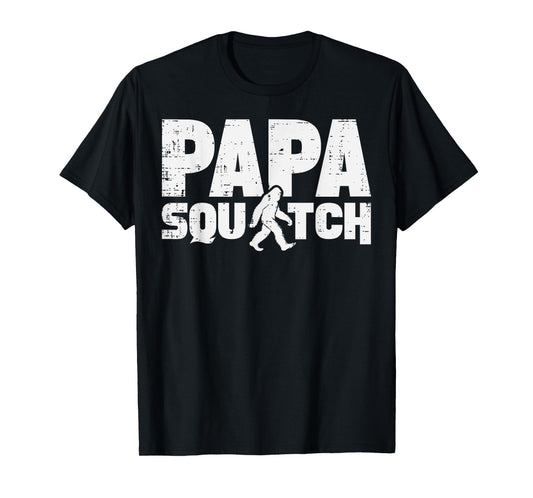 Fathers Day Bigfoot Papa Squatch Sasquatch Dad Daddy Men T-Shirt